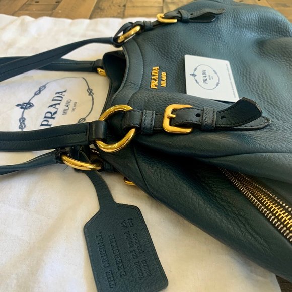 Prada Cervo Leather Expandable Tote - Picture 9 of 13